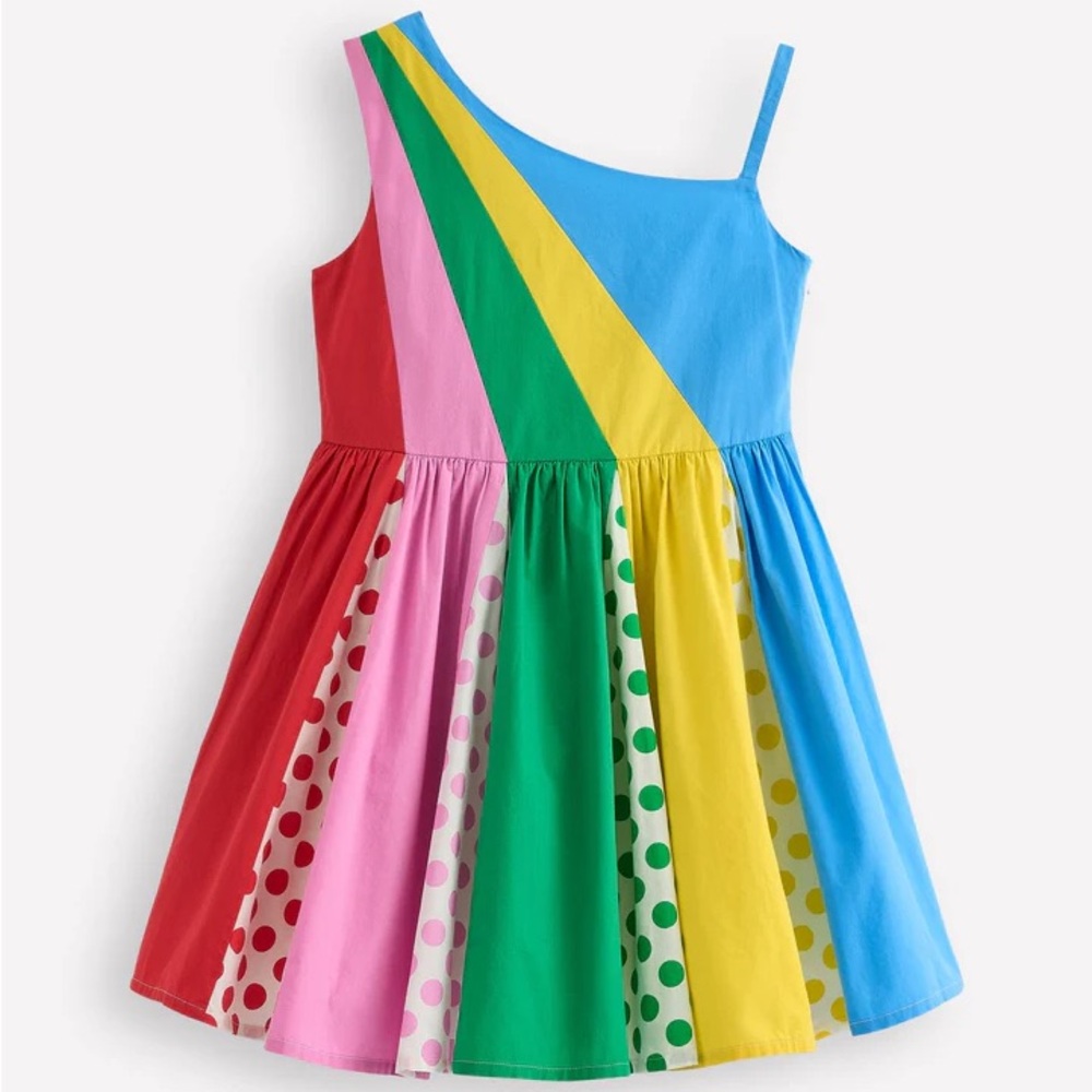 NWT Mini Boden One Shoulder Woven Dress, 10-11 years
